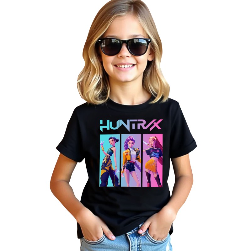 KOSZULKA DZIECIĘCA Z NADRUKIEM Kpop Demon Hunters anime Huntrix KPOP1