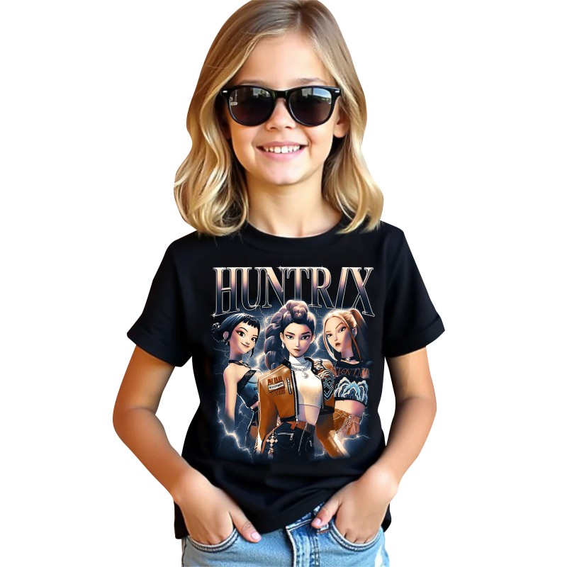 KOSZULKA DZIECIĘCA Z NADRUKIEM Kpop Demon Hunters anime Huntrix KPOP3
